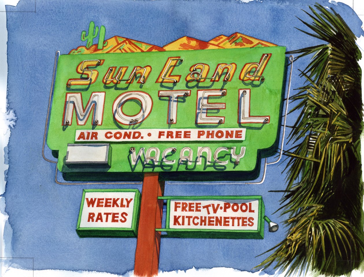 The Sun Land, Miracle Mile, 2004 (wc no papel) de Lucy Masterman
