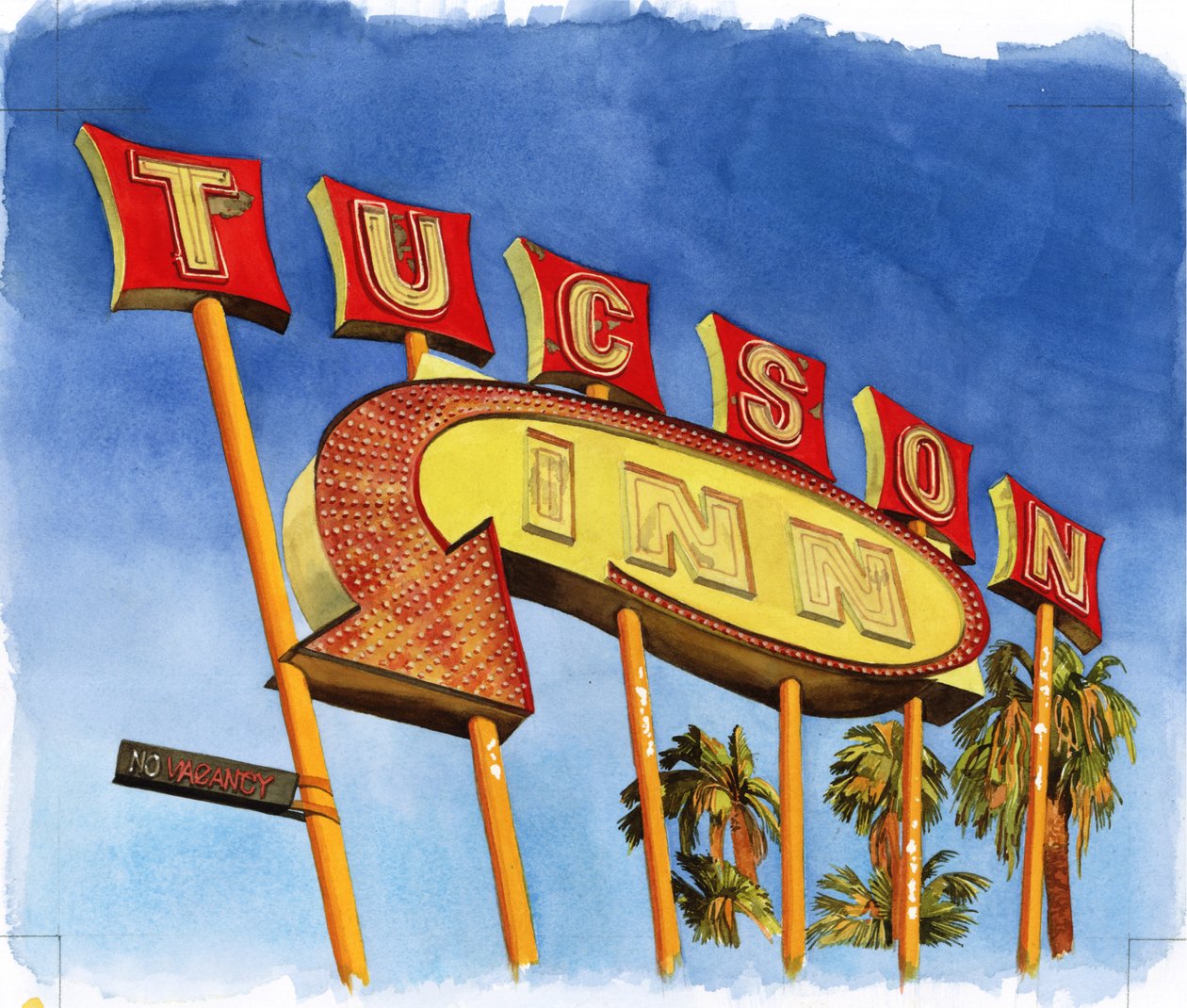 Tucson Inn, 2004 (wc no papel) de Lucy Masterman