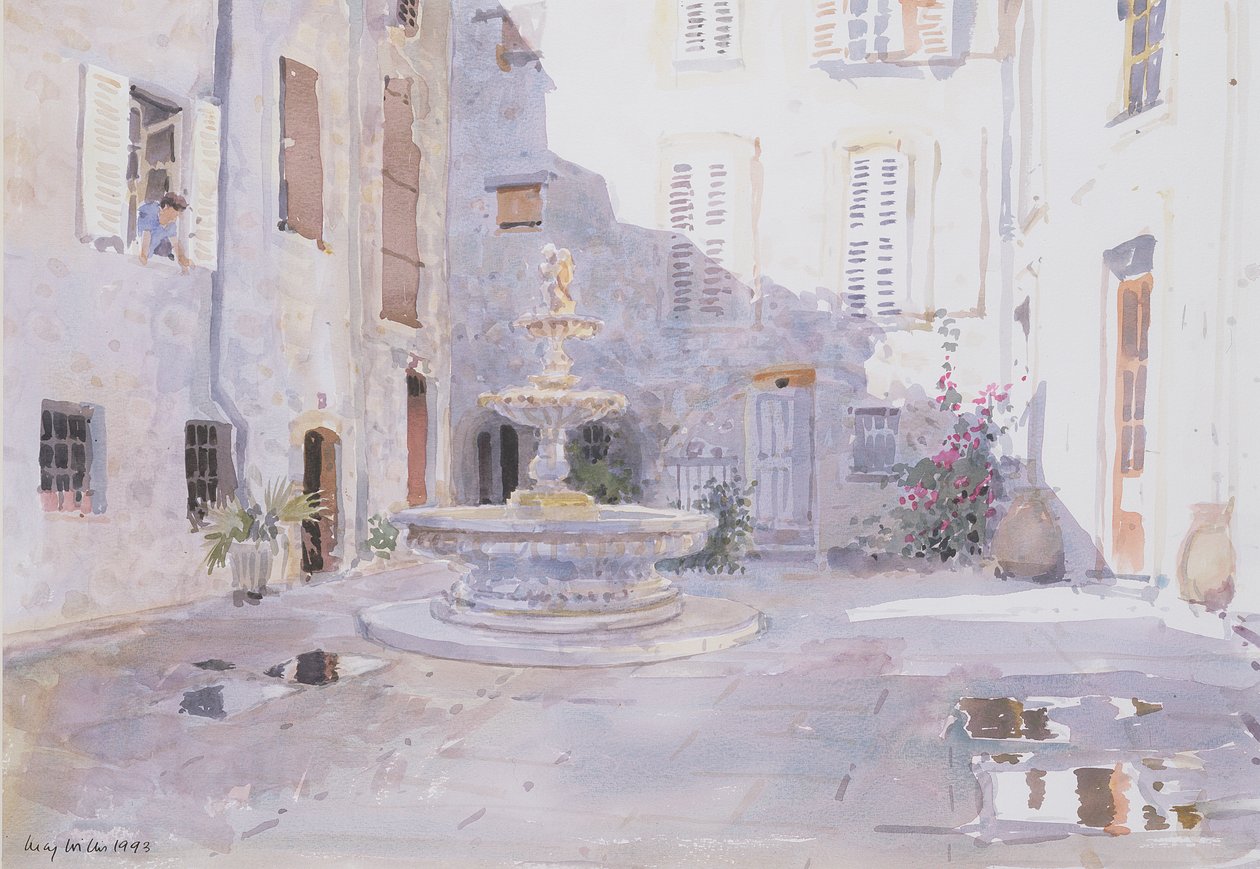 Depois da chuva, Tourrette, 1993 (wc no papel) de Lucy Willis