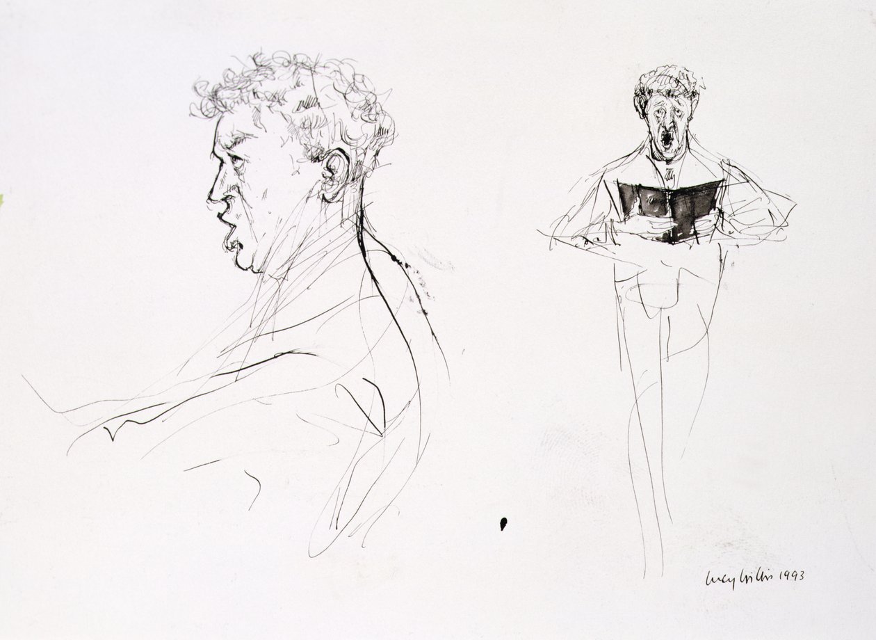 Barítono, 1993 (caneta, tinta e wc) de Lucy Willis