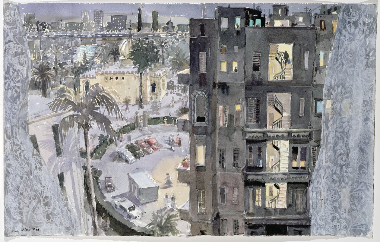 Cairo Night, 1996 (wc no papel) de Lucy Willis