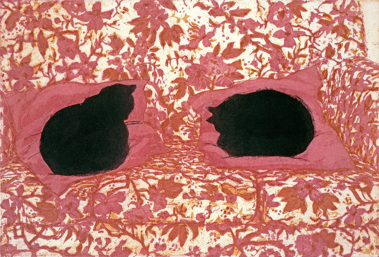 Gatos, 1988 (gravura em papel) de Lucy Willis