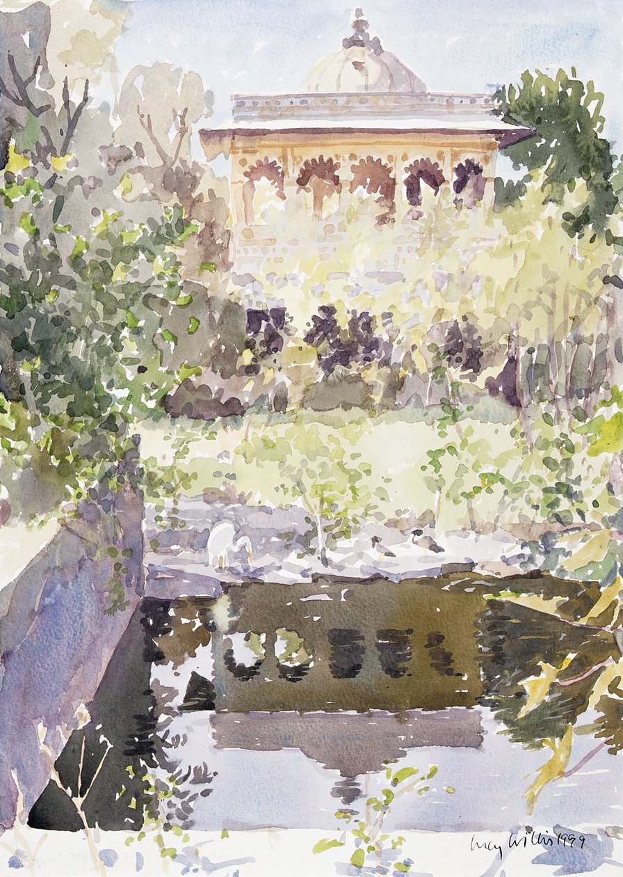Palácio Esquecido, Udaipur, 1999 (wc on paper) de Lucy Willis