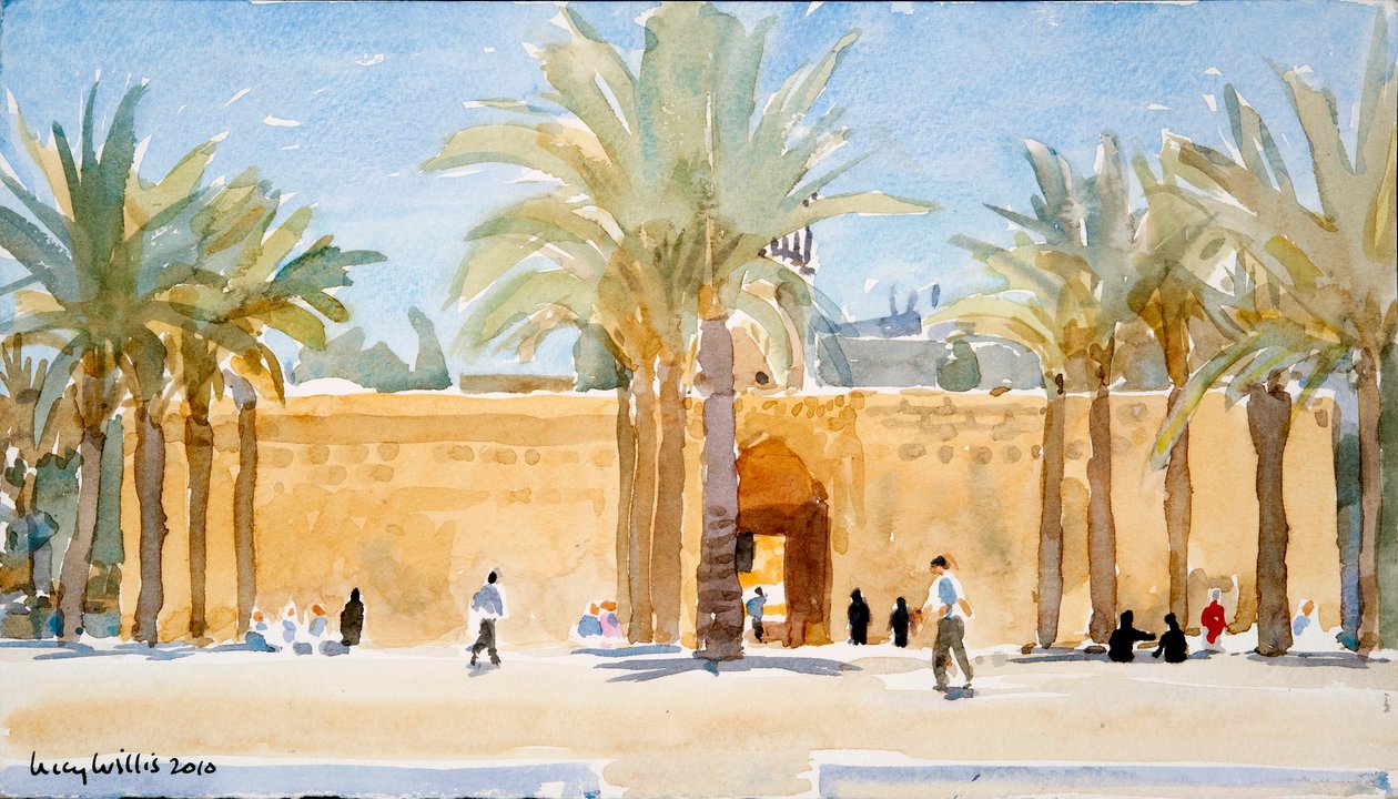 Porta de entrada para a mesquita, 2010 (wc on paper) de Lucy Willis