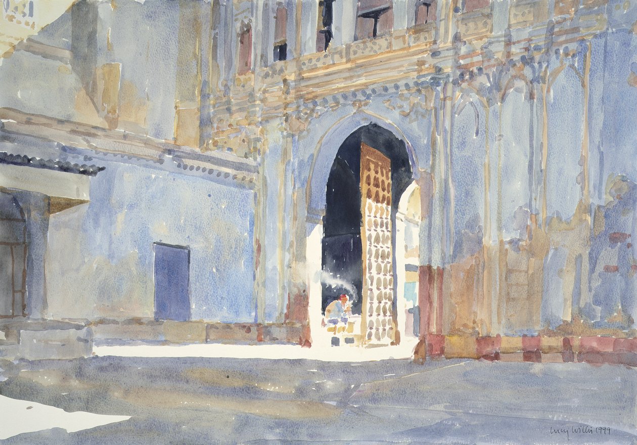 Portão do Palácio, Gujarat (wc on paper) de Lucy Willis