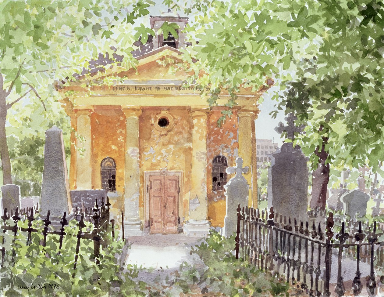 Templo da Harmonia, Vesprem, Hungria, 1996 (wc on paper) de Lucy Willis