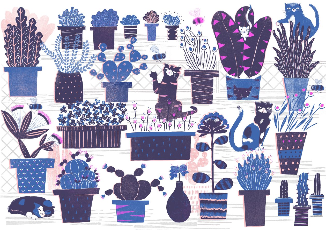 Jardim dos gatos, 2015 (digital) de Lucy Banaji