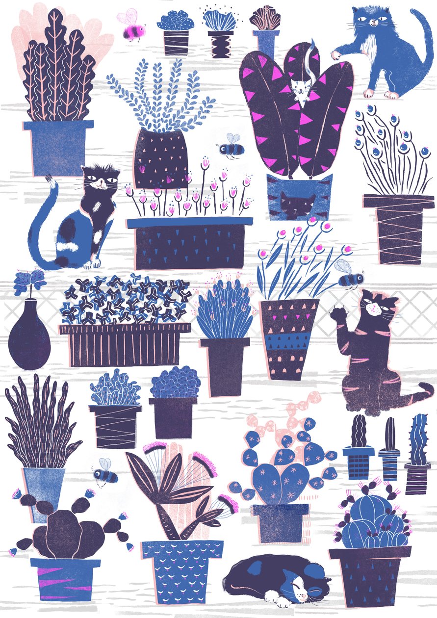 Jardim dos gatos, 2015 (digital) de Lucy Banaji