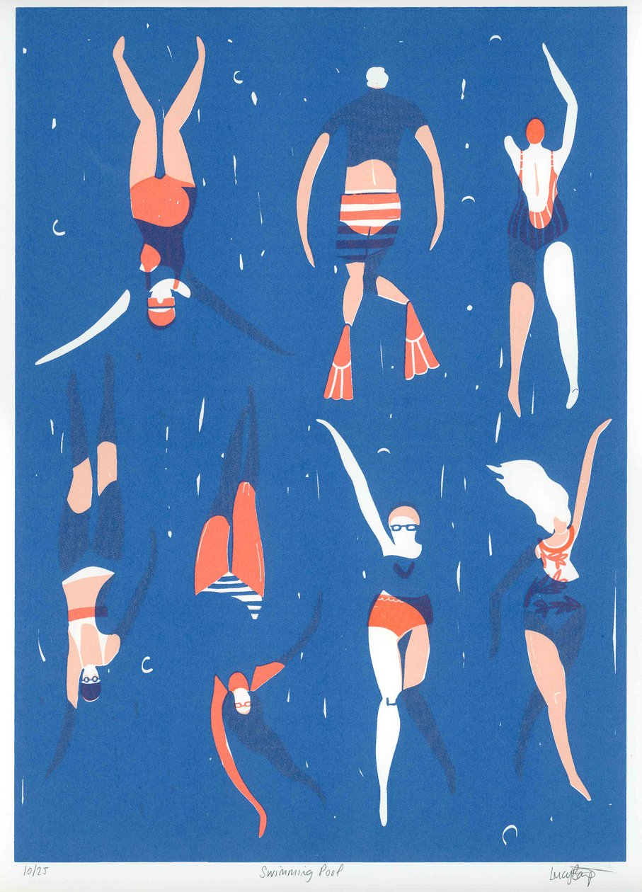 Piscina, 2016 (serigrafia) de Lucy Banaji