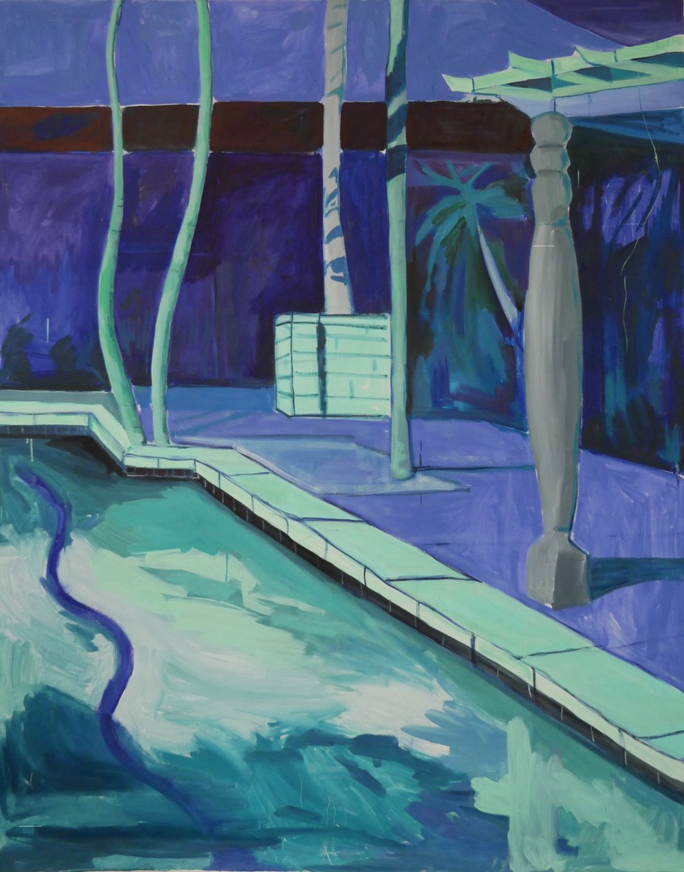 Corte Azul, 2021 (óleo sobre tela) de Lucy Smallbone