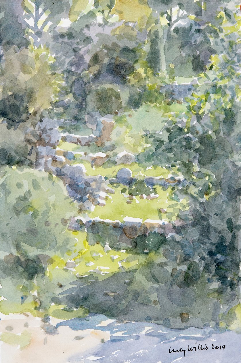 Hillside Steps, Ein Kerem, Israel, 2019 (w - c no papel) de Lucy Willis