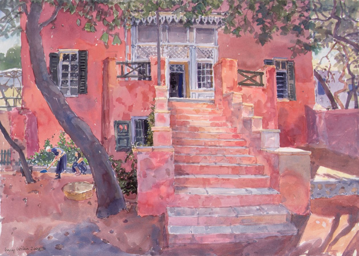 A Casa em Potisma, 2000 (aguarela sobre papel) de Lucy Willis