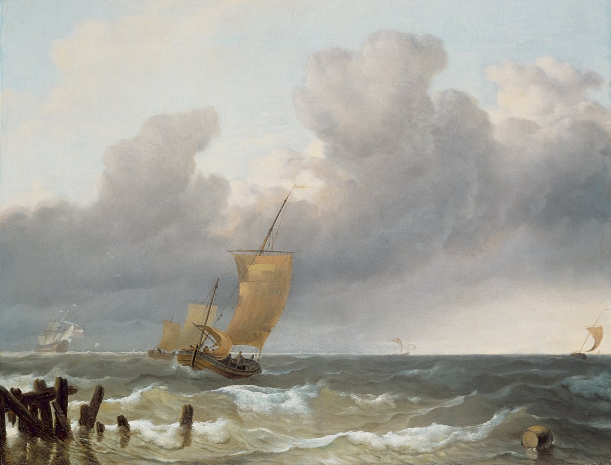 Expedição em mares agitados de Ludolf Backhuysen
