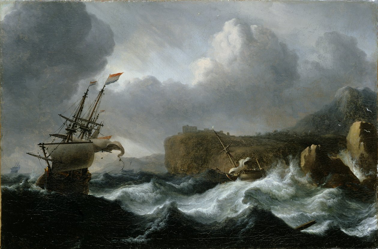 Mar tempestuoso de Ludolf Backhuysen