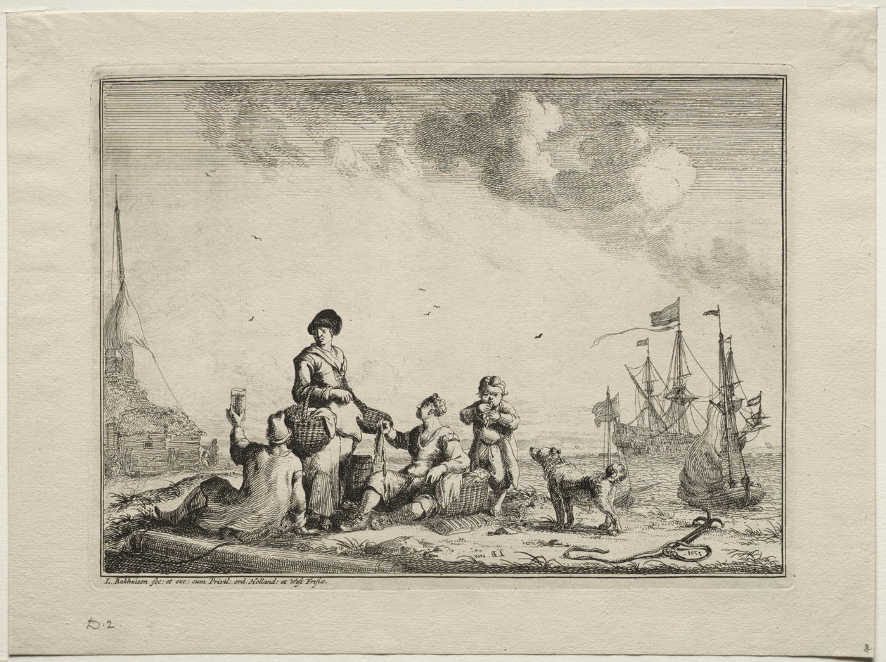 Fish Vender, 1701.  de Ludolf Backhuysen