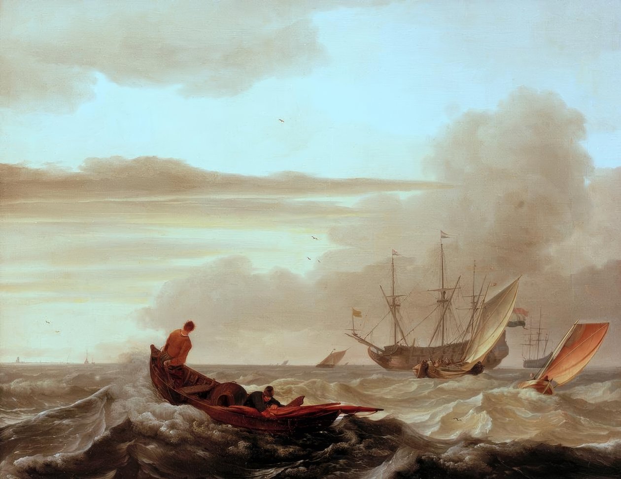L.Backhuysen, mar em movimento de Ludolf Backhuysen