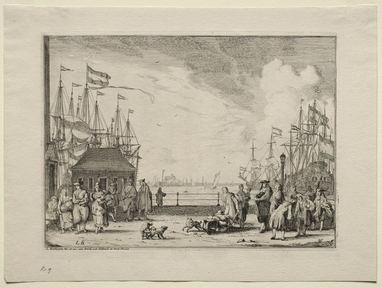 Porto em Amsterdã de Ludolf Backhuysen