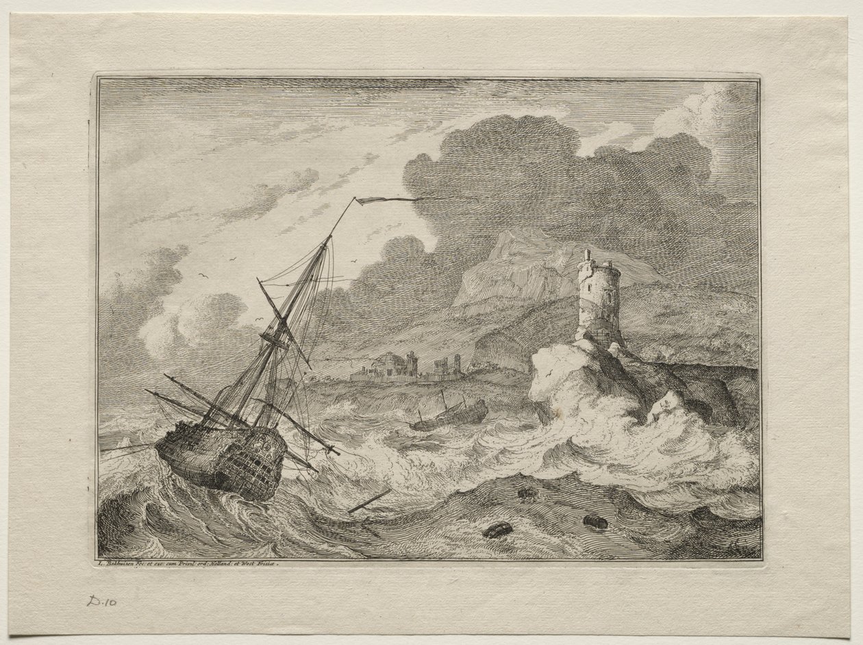 Tempestade no mar, 1701. de Ludolf Backhuysen