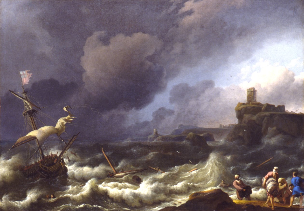 A Tempestade, finais do século XVII de Ludolf Backhuysen I