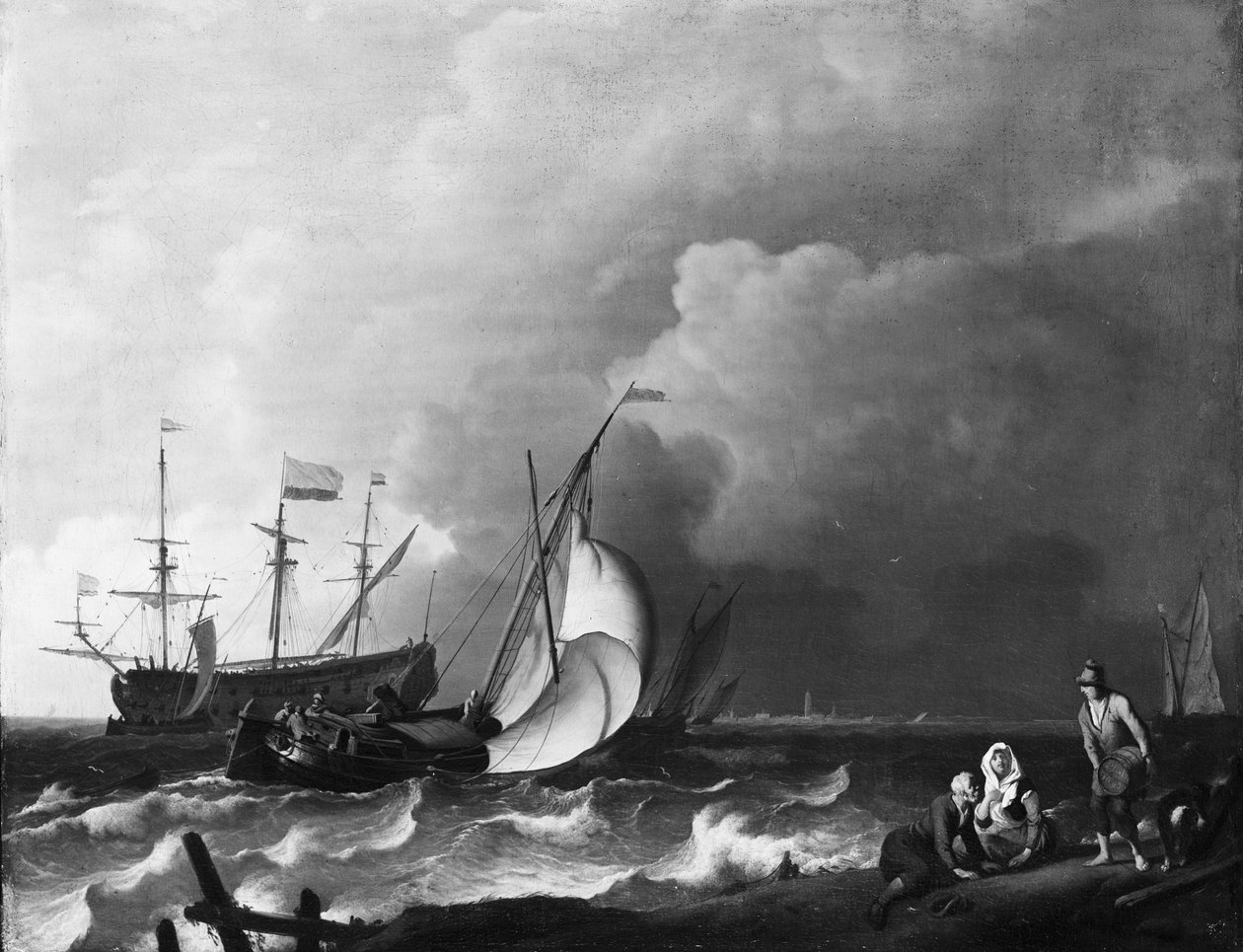 Mar agitado de Ludolf Bakhuizen