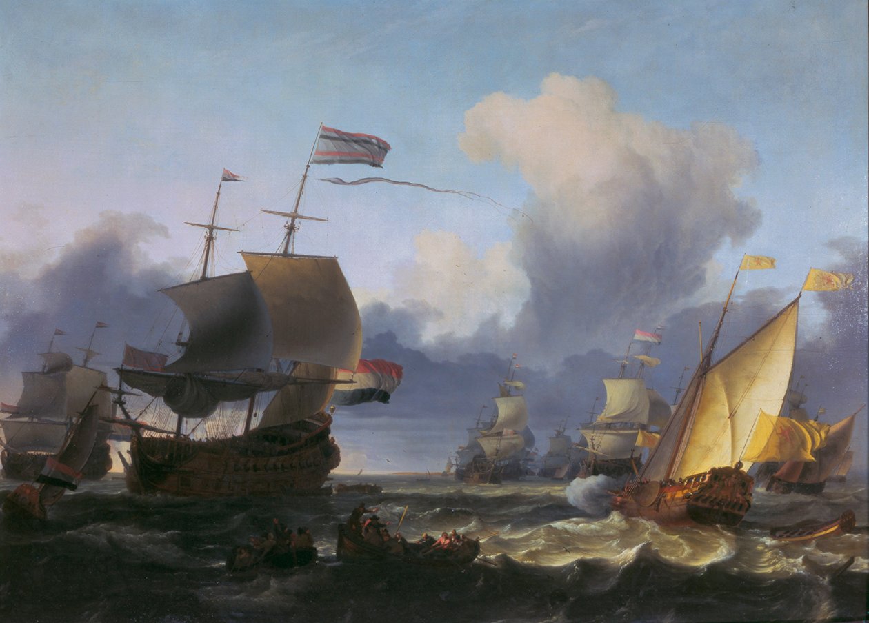 Entrega do comando ao Almirante de Ruyter ao largo da costa de Texel, 18 de junho de 1665 de Ludolf Bakhuizen