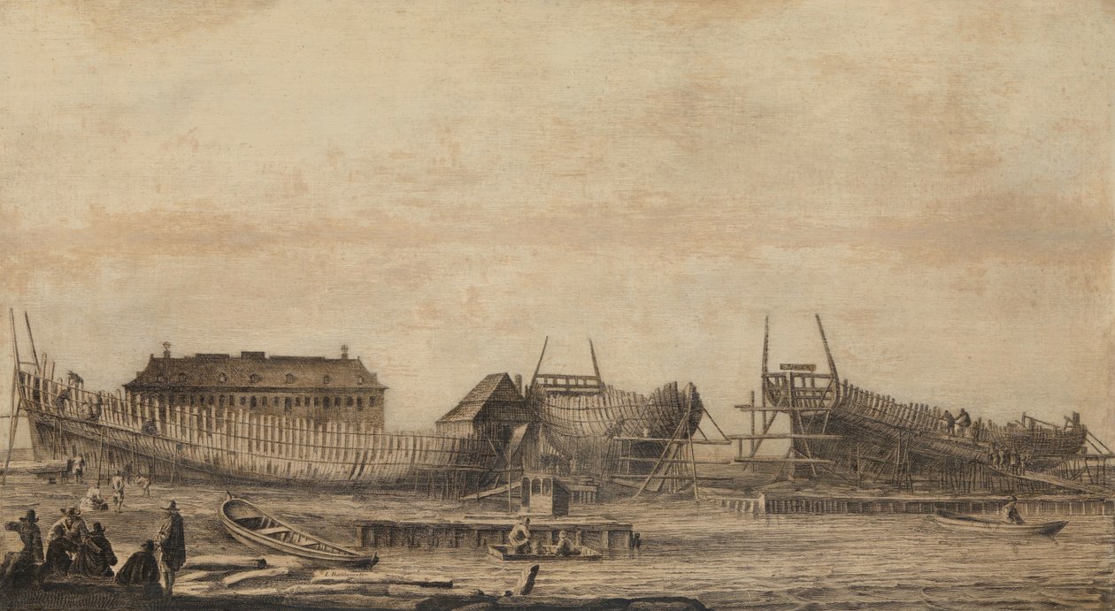O Estaleiro do Almirantado de Amesterdão de Ludolf Bakhuysen