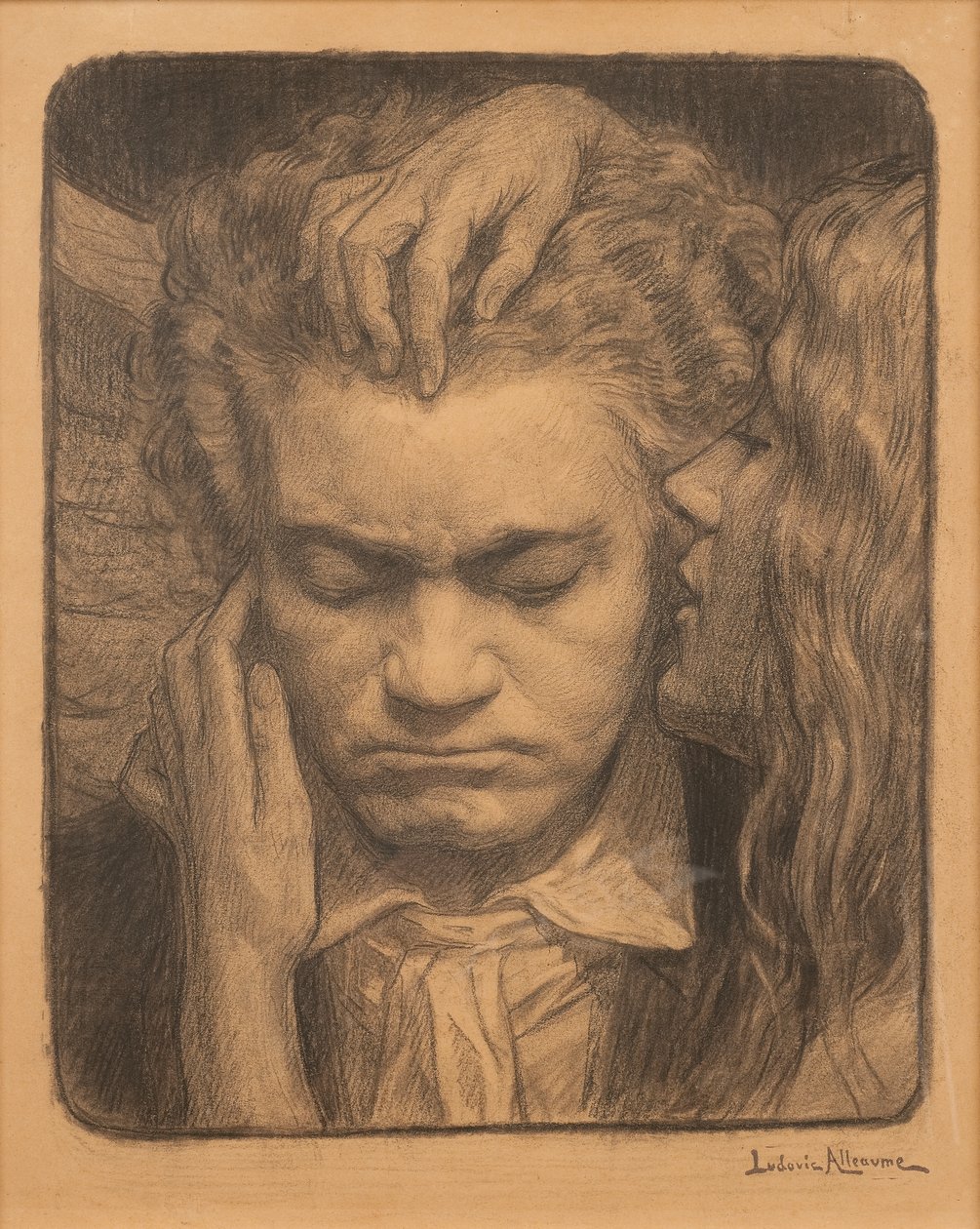 Beethoven ouvindo uma musa de Ludovic Alleaume