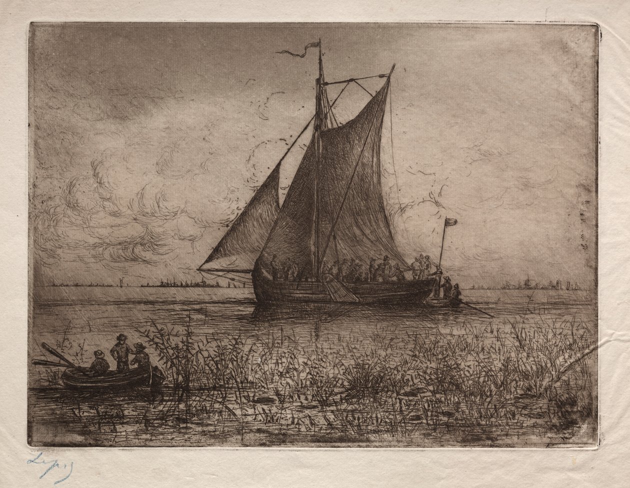 Paisagem fluvial holandesa de Ludovic Napoléon, Vicomte Lepic