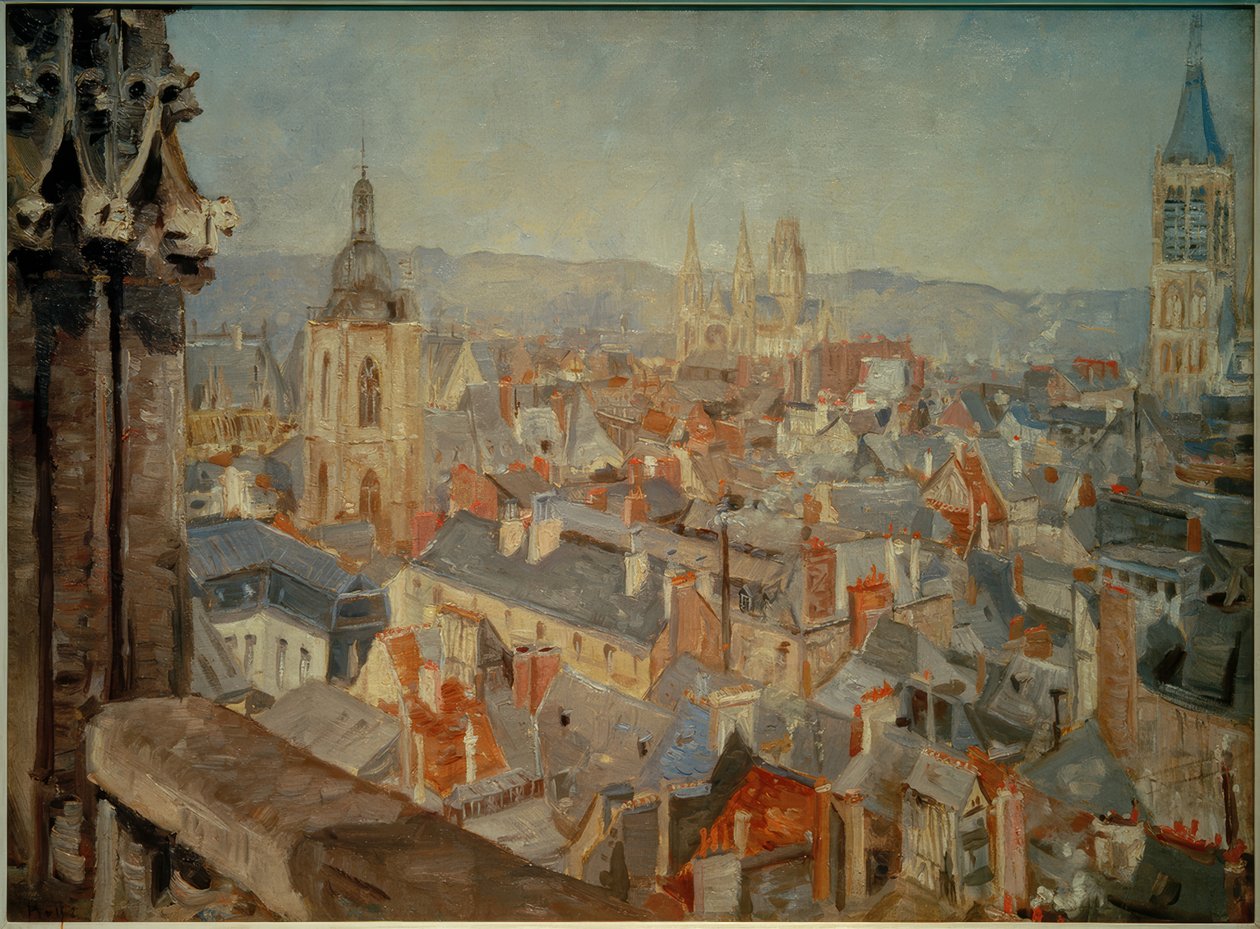 Vista sobre os telhados de Rouen de Ludovic Piette