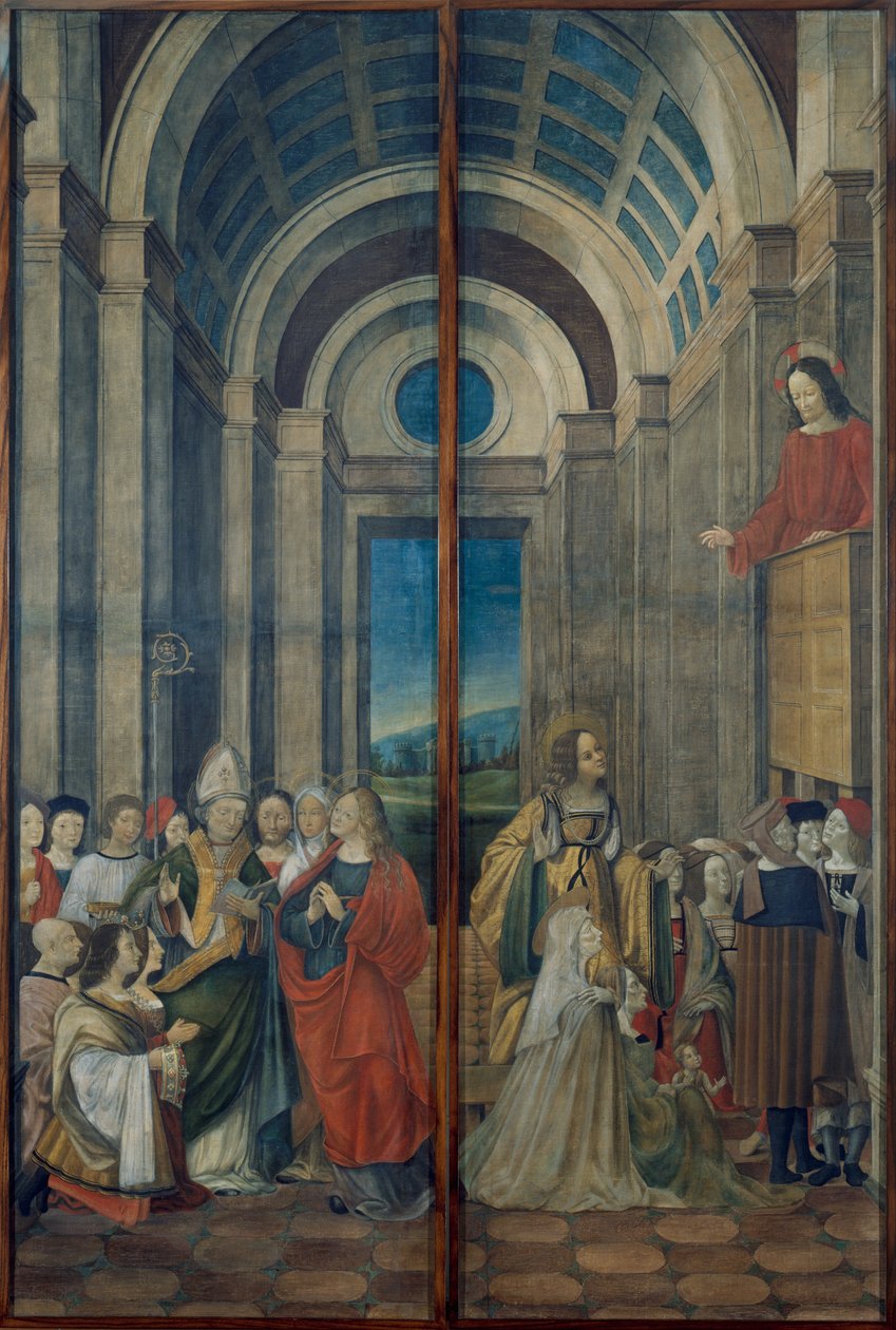 Maria Madalena, Marta, Lázaro e Maximino Adorados pelo Príncipe e Princesa da Provença e ... de Ludovico de Donati