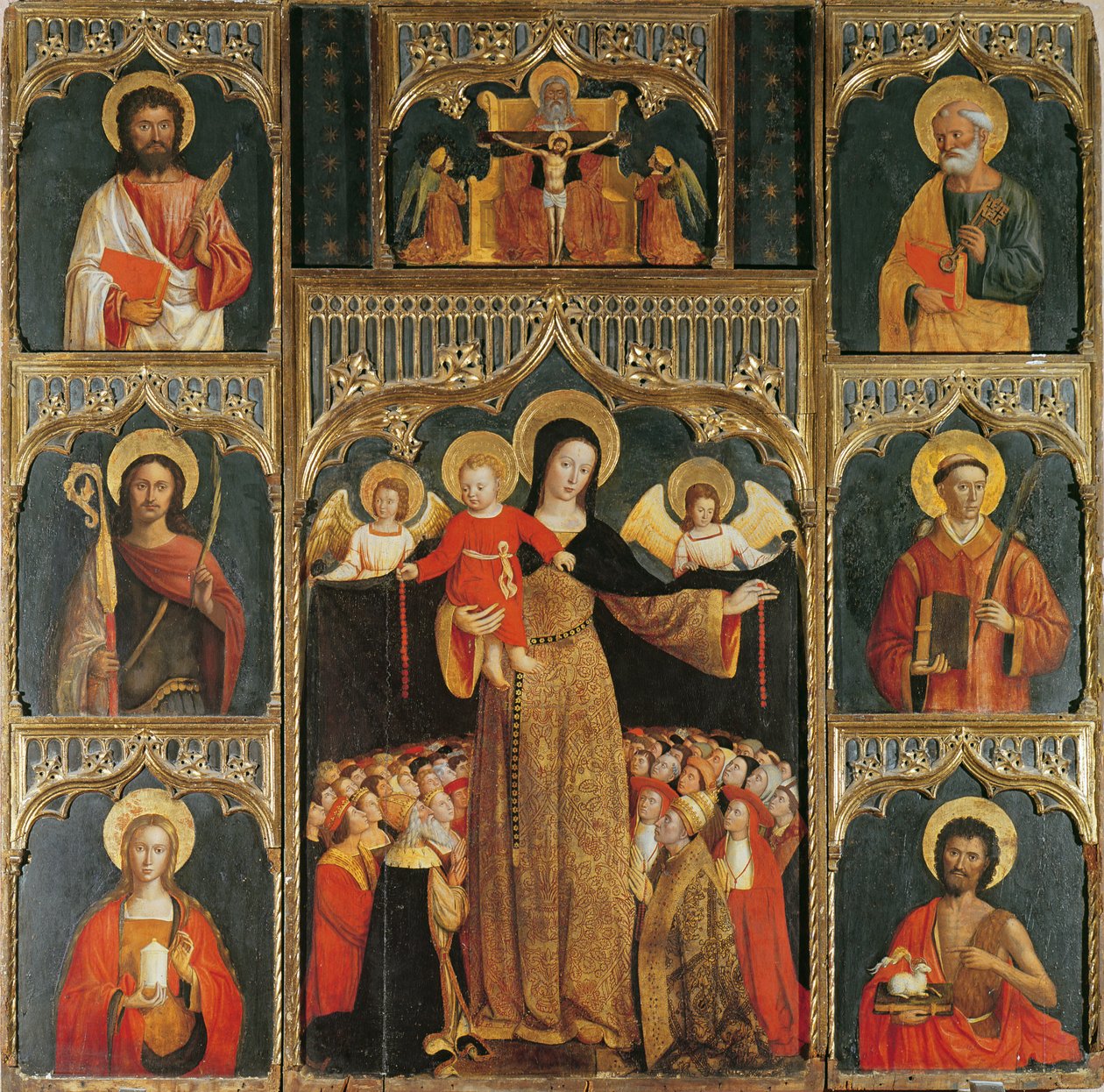 Retábulo da Virgem do Rosário, c.1500 de Ludovico Brea