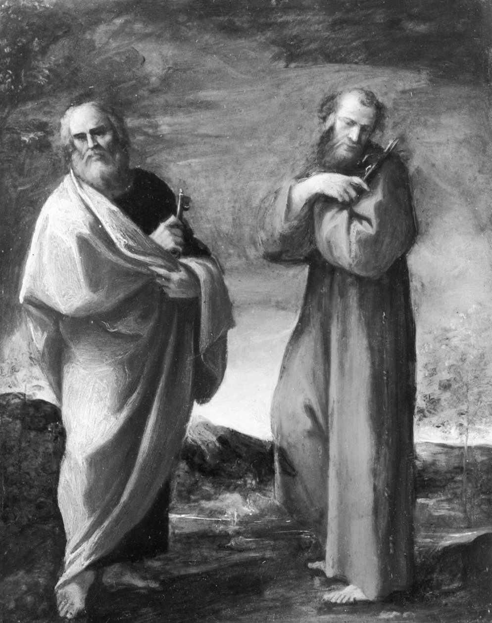 Santos Pedro e Francisco de Assis de Ludovico Carracci