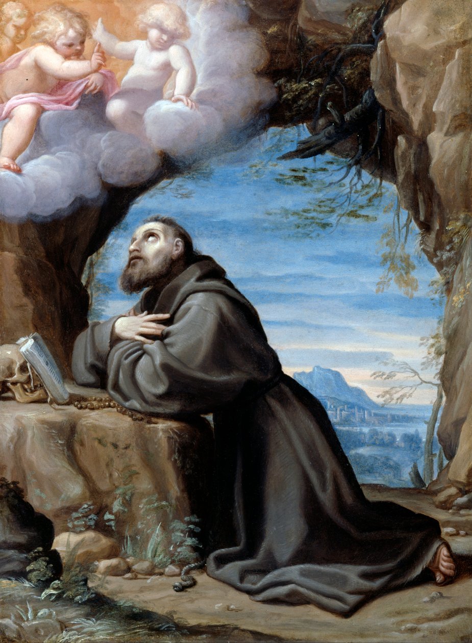 São Francisco em meditação de Ludovico Carracci