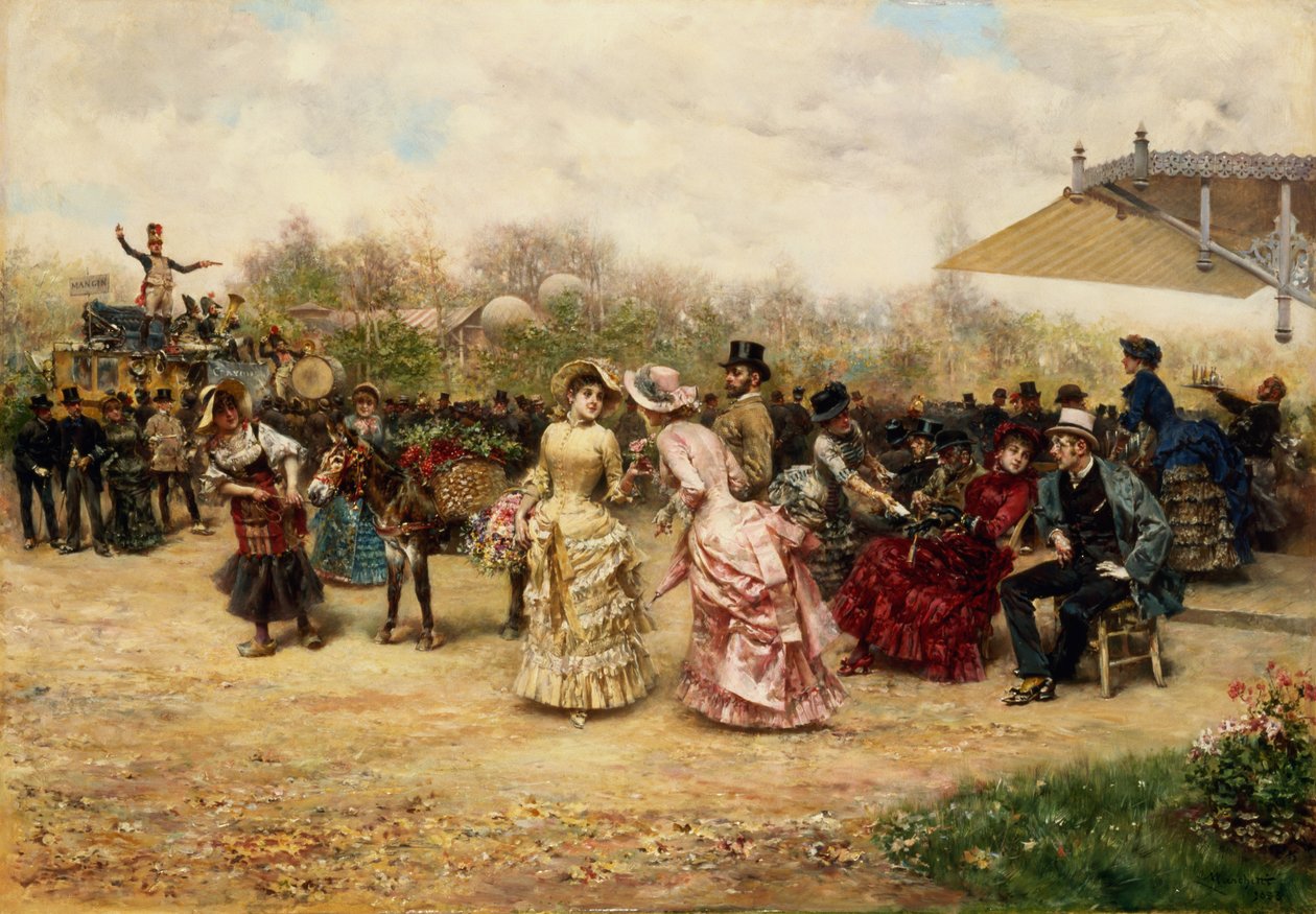 Os Vendedores de Flores, 1883 de Ludovico Marchetti