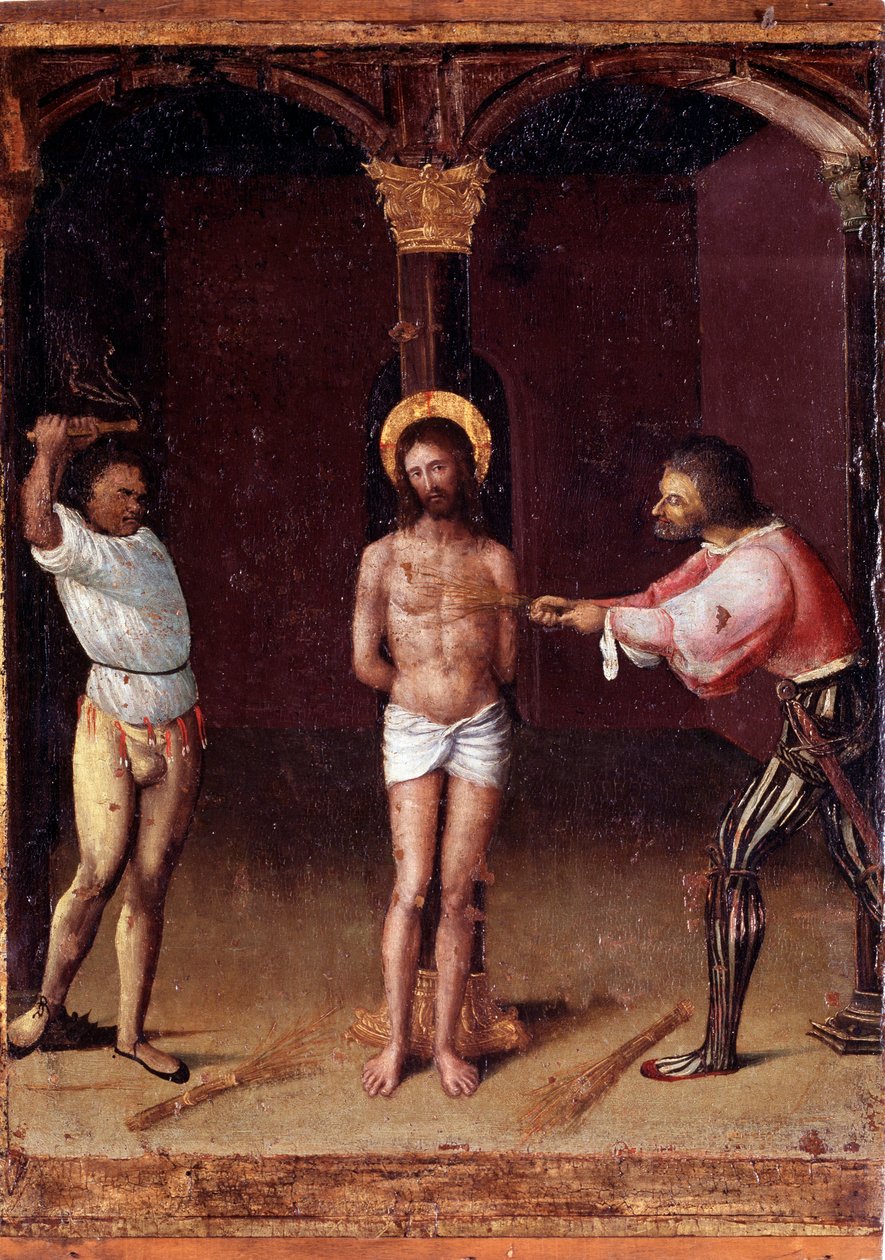 Vida da Virgem: “” La flagellation ”” Série “” Mistérios do Rosário ”” de Ludovico Brea