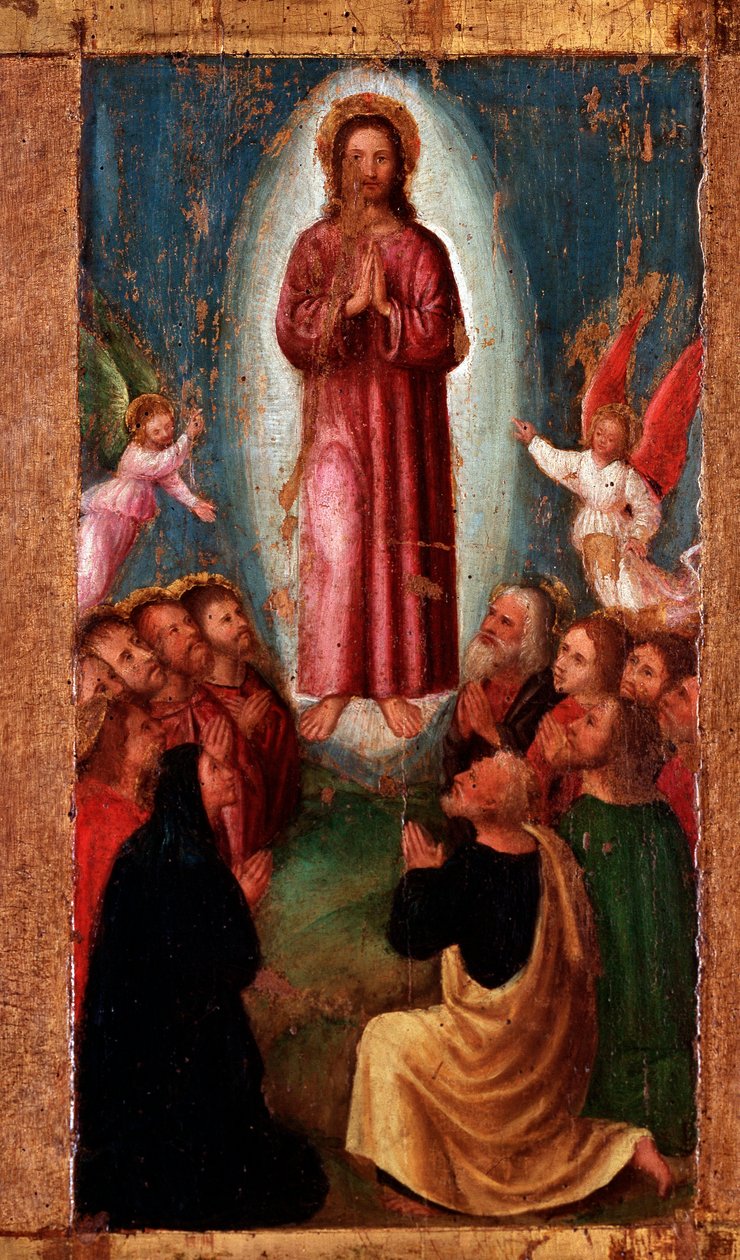 Mistérios do Rosário: A Aparição do Cristo Ressuscitado (pintura em madeira de Ludovico Brea