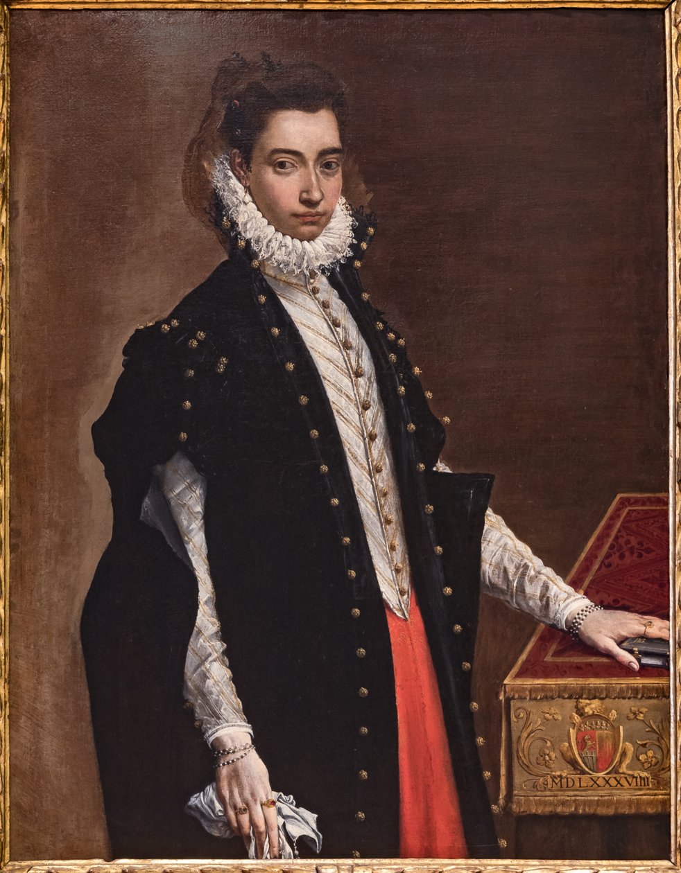 Fontanellato, Labirinto della Masone, Colecção de Arte Franco Maria Ricci: "Retrato de Lucrezia Bentivoglio Leoni". de Ludovico Carracci