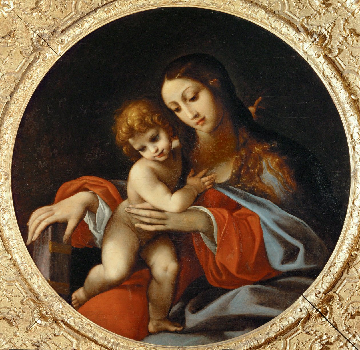 Madona e criança. Tondo, ... de Ludovico Carracci