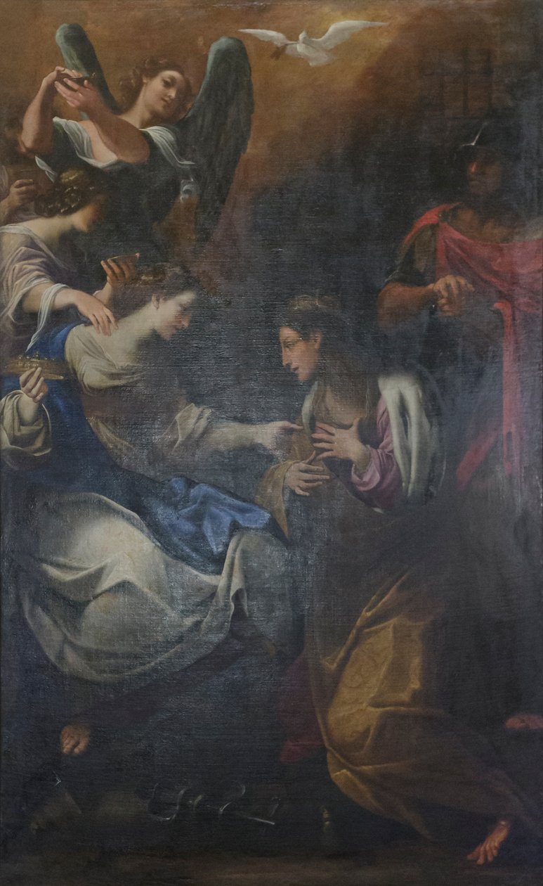 Santa Catarina de Alexandria visitada na prisão pela imperatriz Faustina de Ludovico Carracci