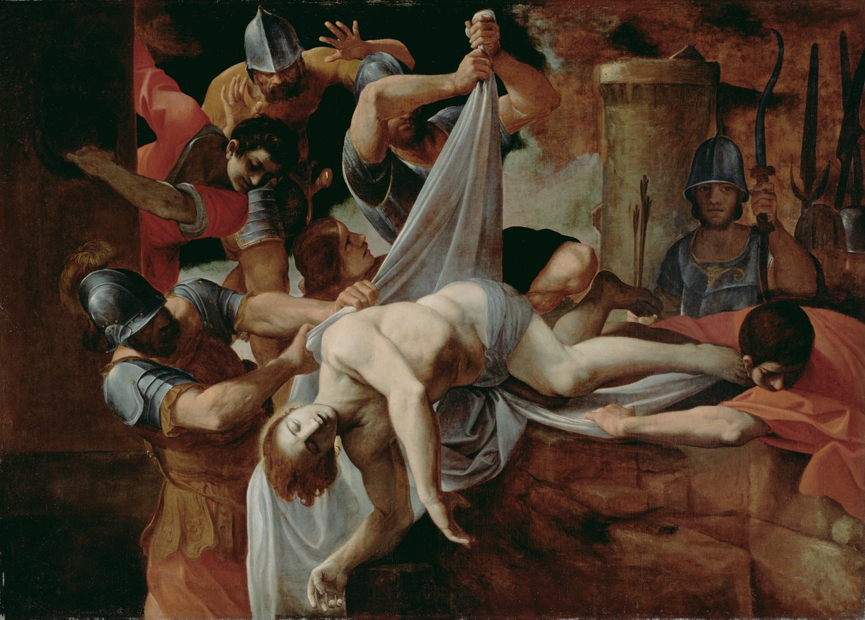 São Sebastião atirado para a Cloaca Máxima de Ludovico Carracci