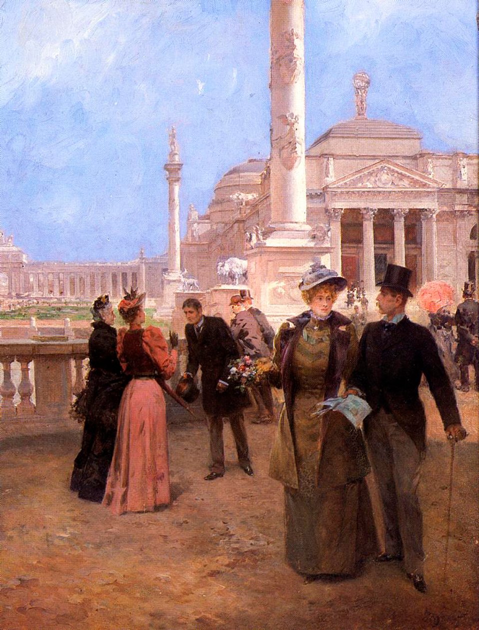The Grand Plaza, Exposição Mundial da Colômbia, c.1893 de Ludovico Marchetti