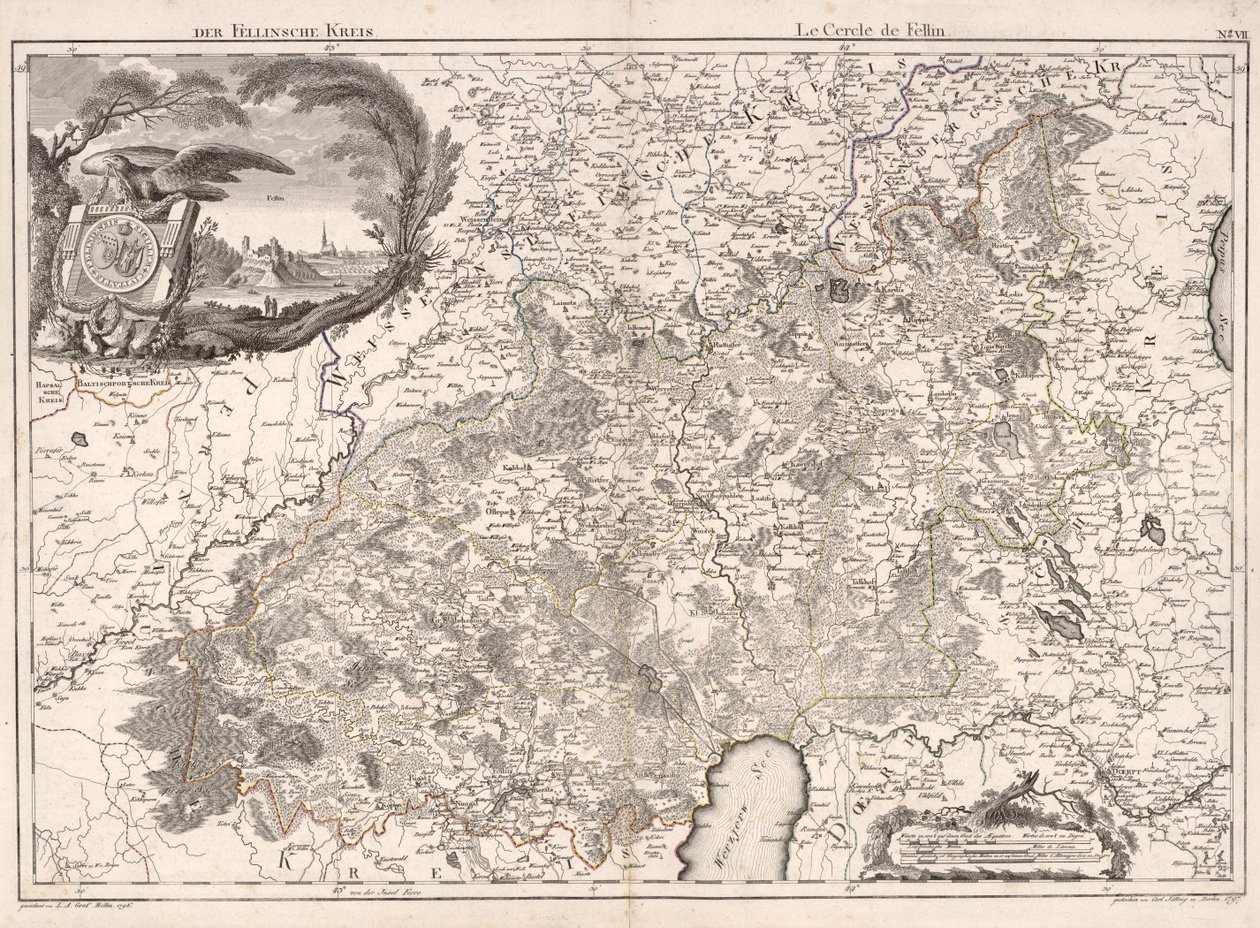 O distrito de Fellin; O Círculo de Felllin de Ludvig August; Hartknoch Mellin