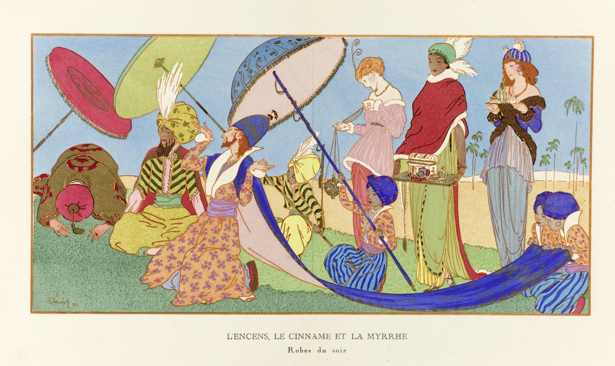 Incenso, canela e mirra da La Gazette du Bon Ton, pub. 1914 (Stencil Print) de Ludvik Strimpl
