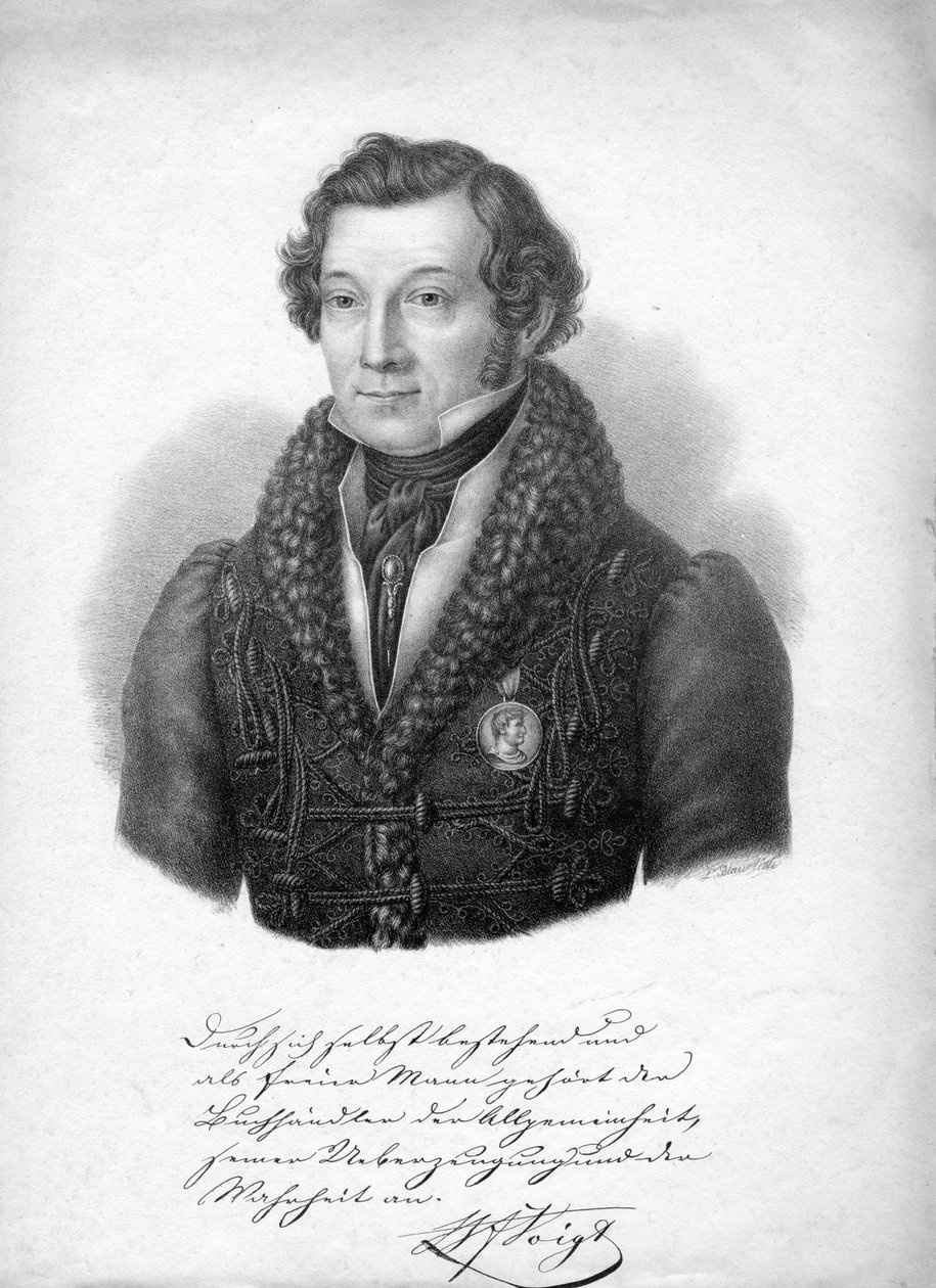 retrato gravado de Ludwig Blau