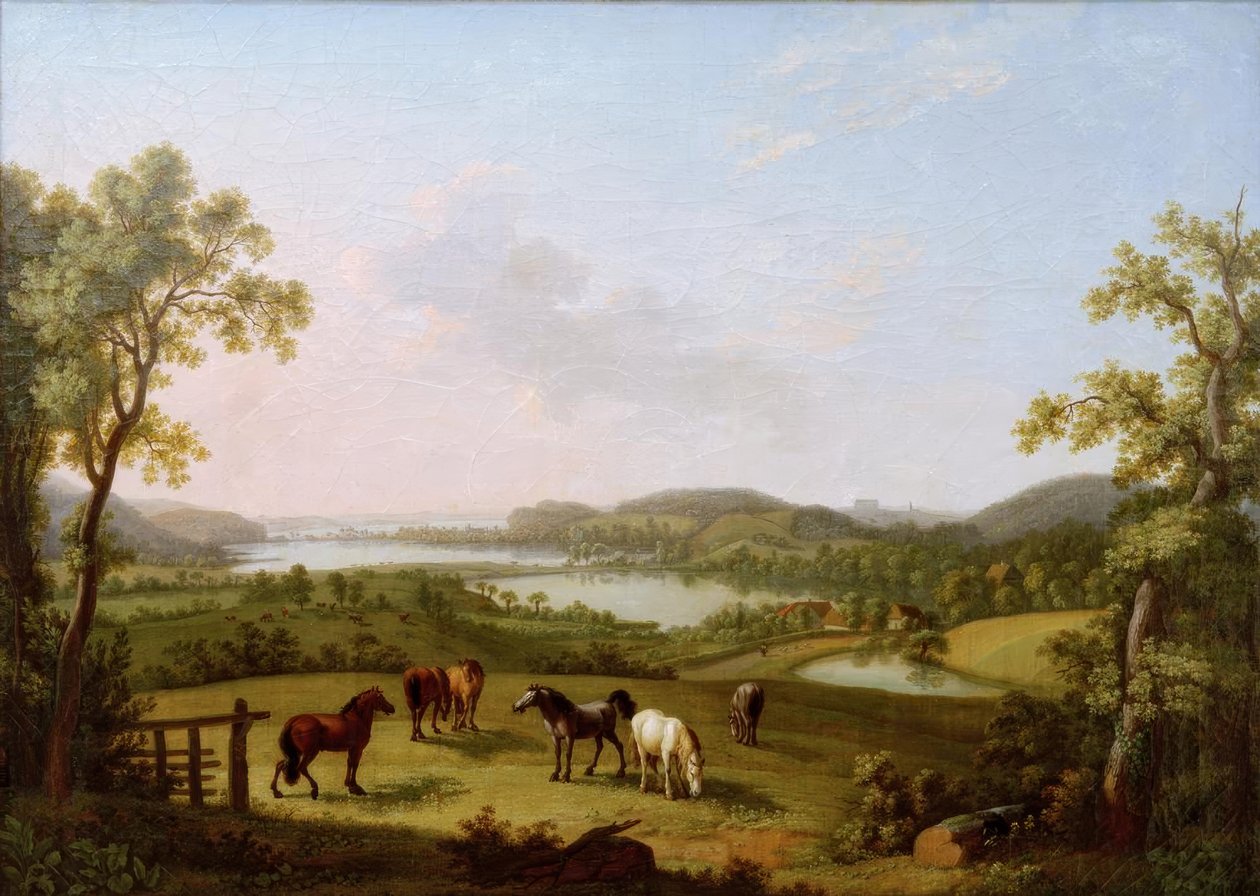 O Plöner See visto de Bösdorf de Ludwig Philipp Strack