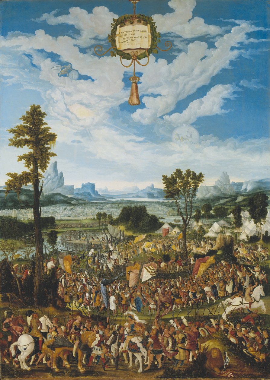 Horatius Cocles Parando o Exército Rei Porsennas fora de Roma de Ludwig Refinger