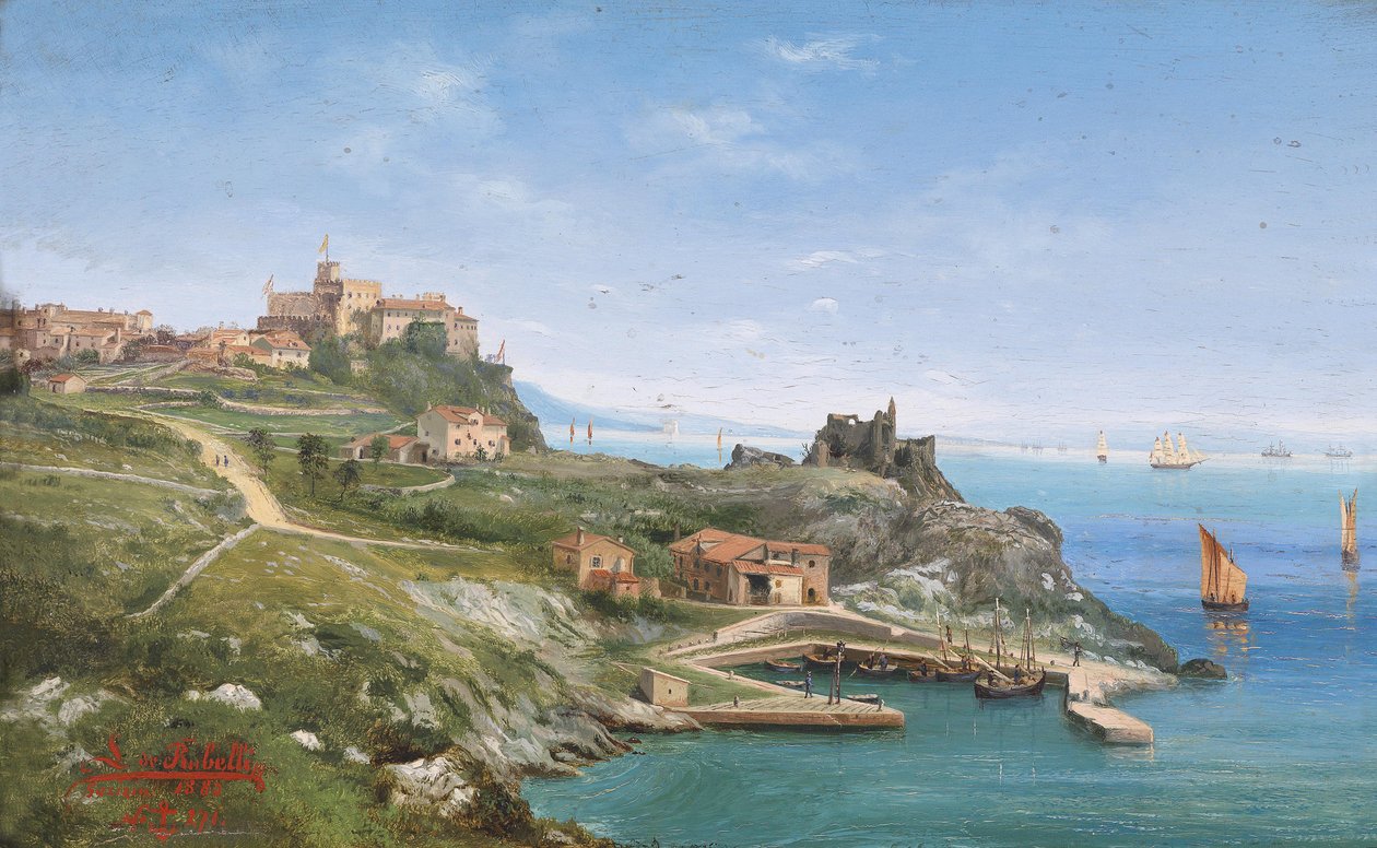 Castello de Duino, perto de Trieste de Ludwig Rubelli von Sturmfest