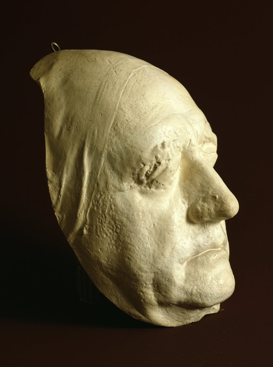 Máscara de Goethe, 1807 (gesso) de Ludwig Weisser