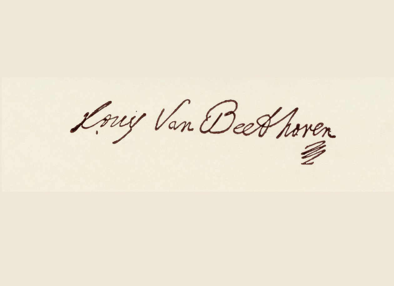 Assinatura de Ludvig van Beethoven (caneta e tinta) de Ludwig van Beethoven