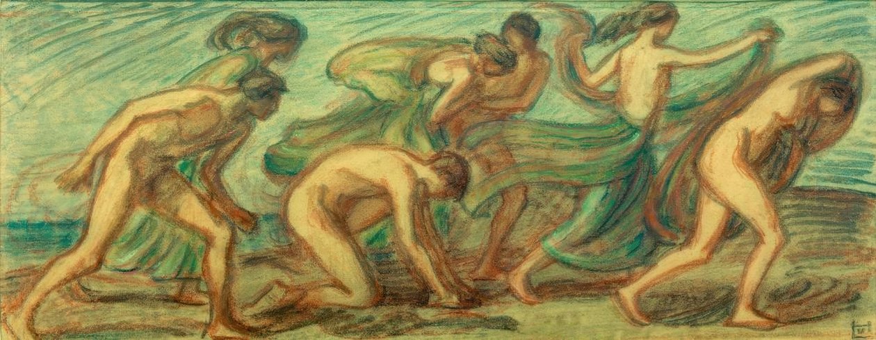 Sete passos com panos de Ludwig von Hofmann